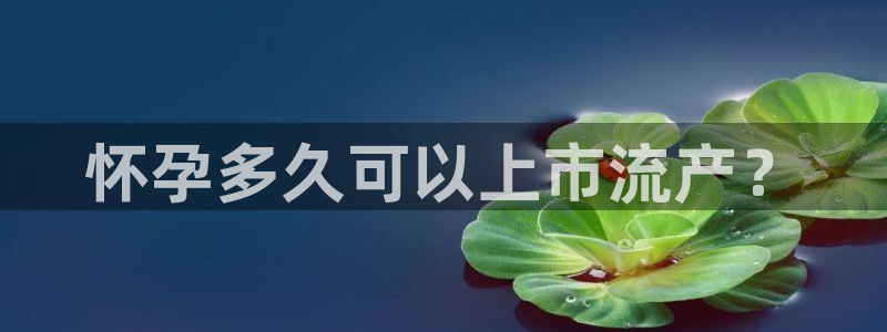 28圈人头费:怀孕多久可以上市流产?